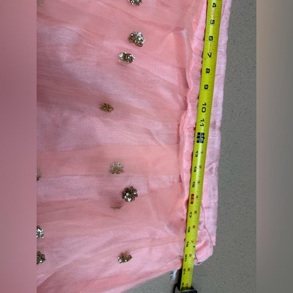 Brand new XS stitched lehenga and long blouse with dupatta - Picture 4 of 7